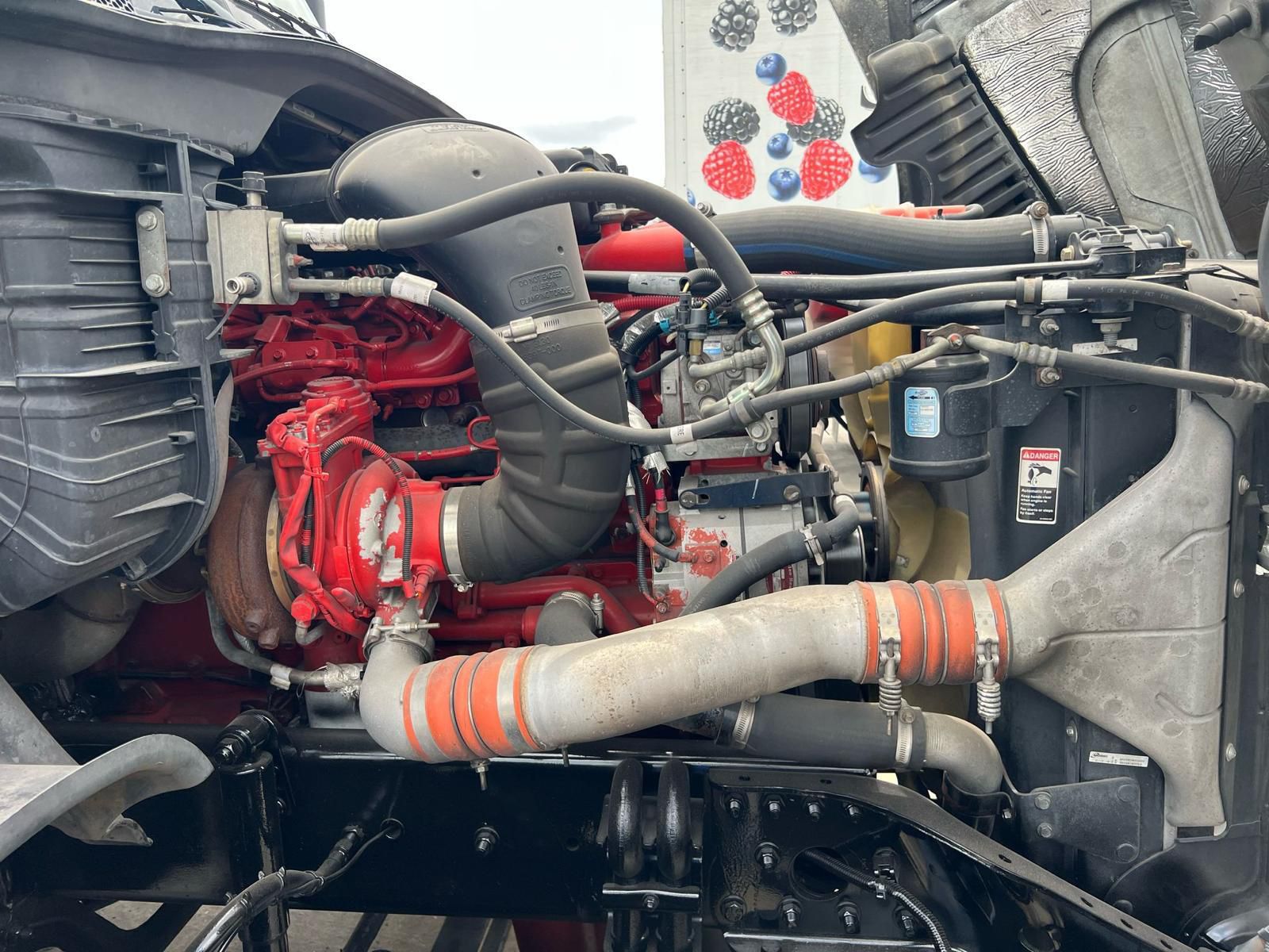 2017 Freightliner Cascadia engine detail