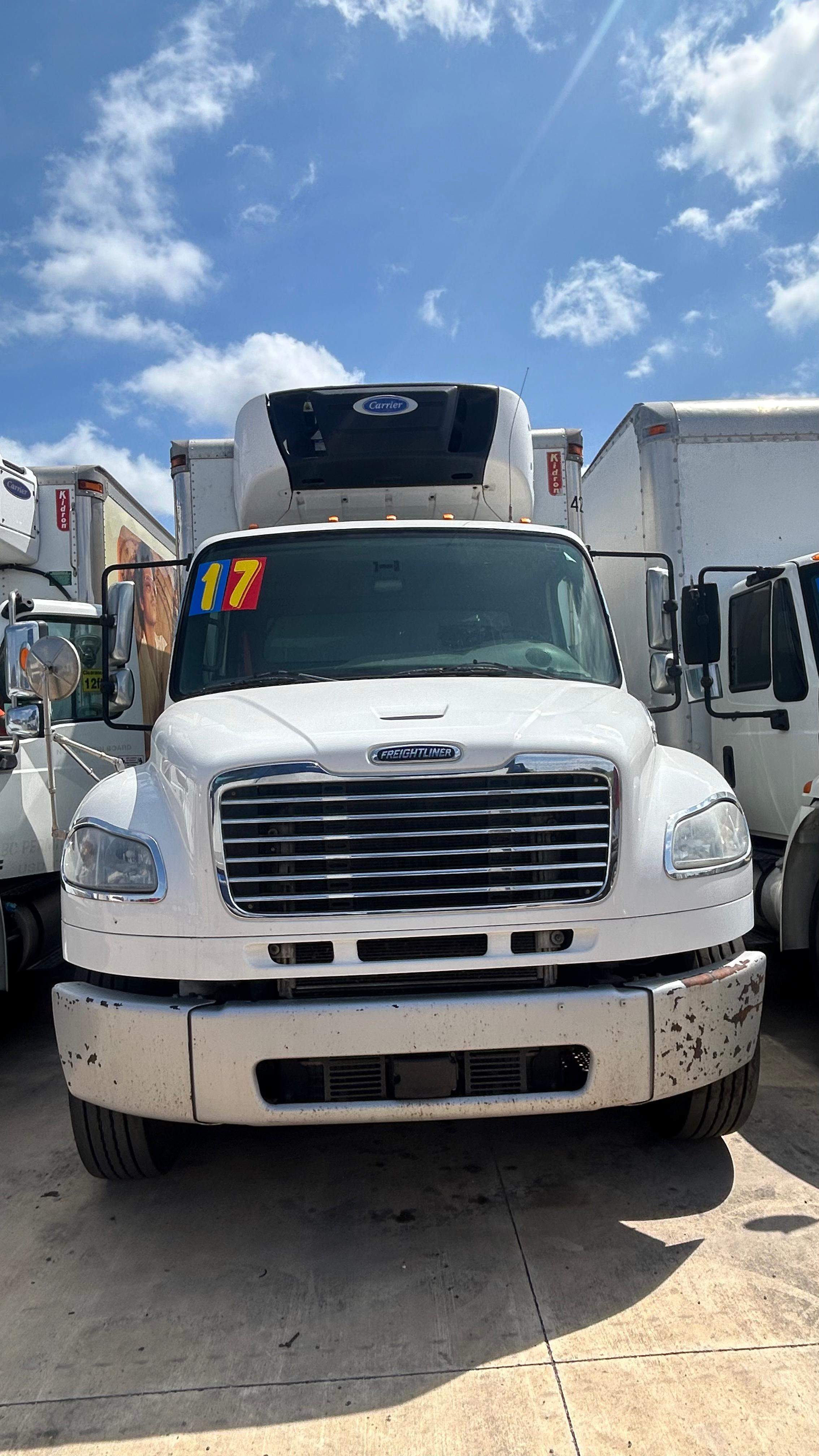 2017 Freightliner M2 24ft Reefer front view with Carrier unit